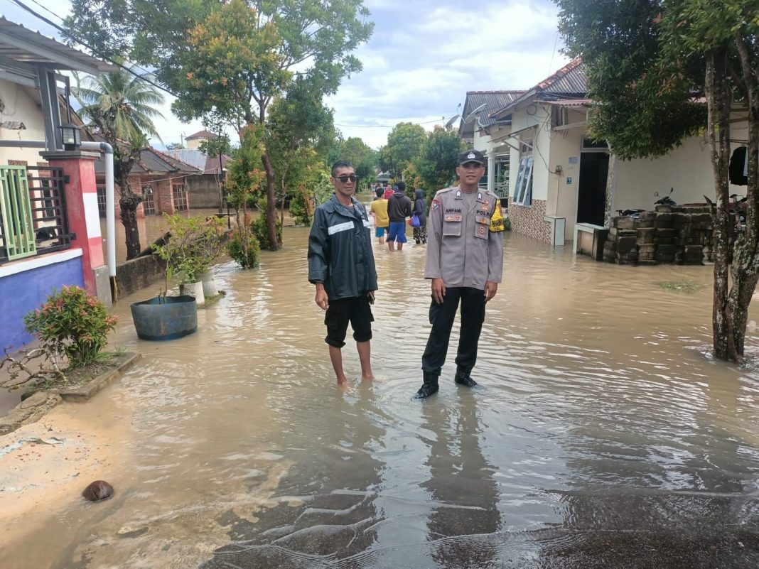 Kendati Sudah Surut, Polres Basel Minta Warga Tetap Waspada, dan Perintahkan Personilnya Pantau Wilayah