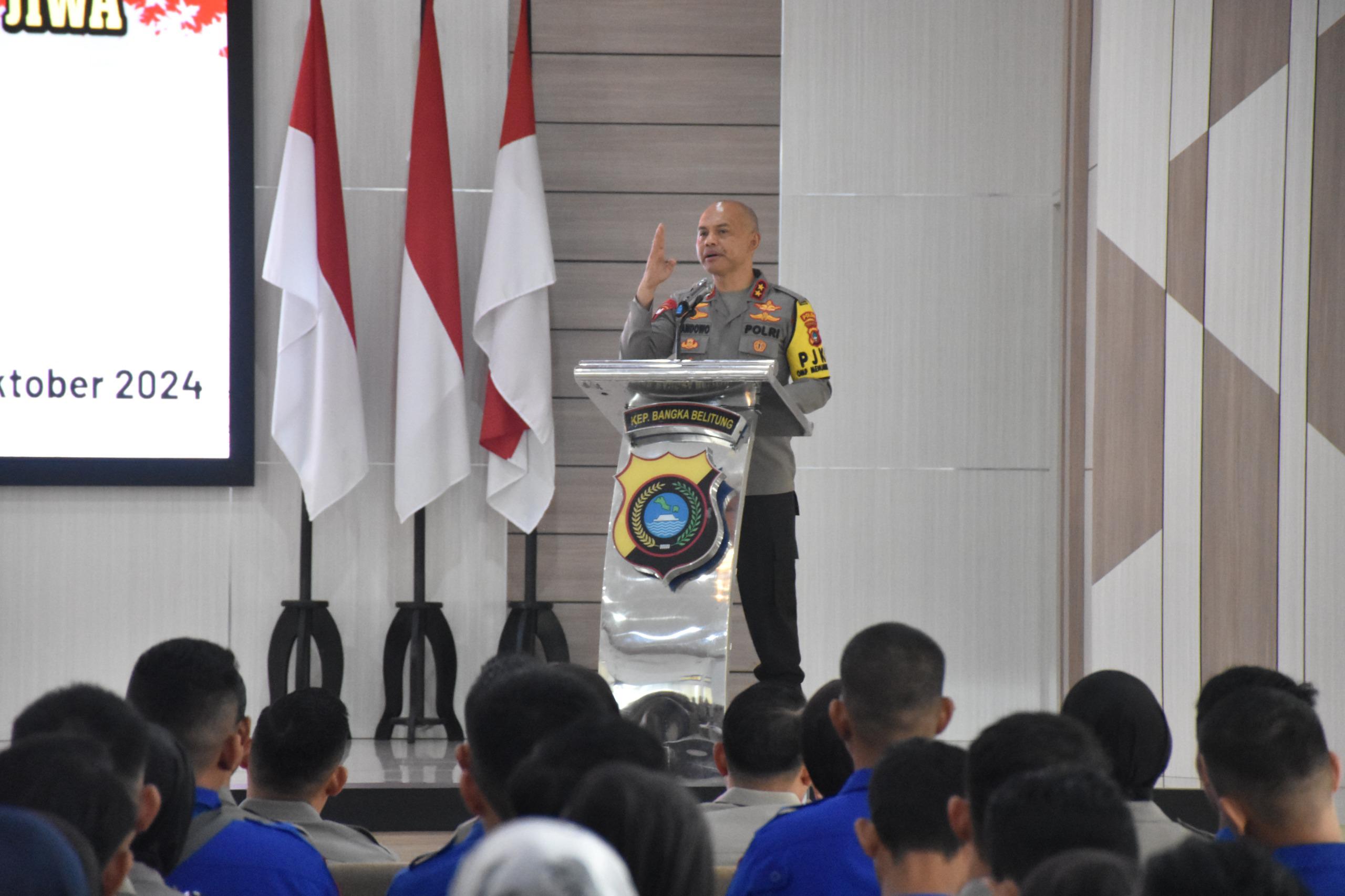  Polda Babel Gelar Sosialisasi Dan Edukasi Kesehatan Kepada Personel