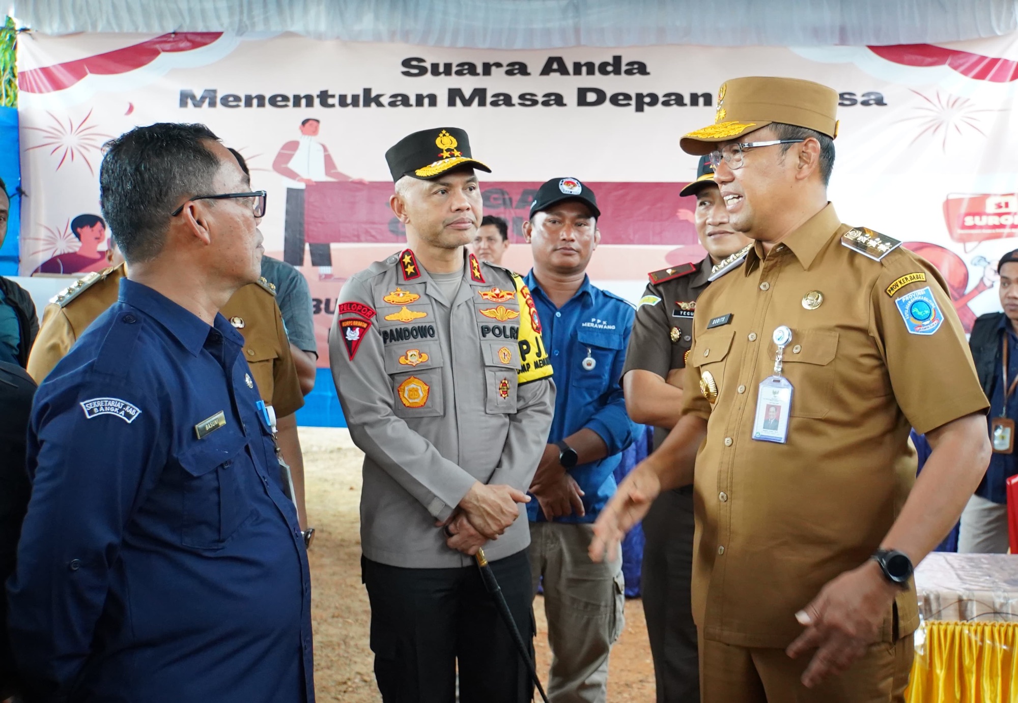  Kapolda Babel Bersama Forkopimda Cek Kesiapan Jelang Pemungutan Suara Pilkada 2024