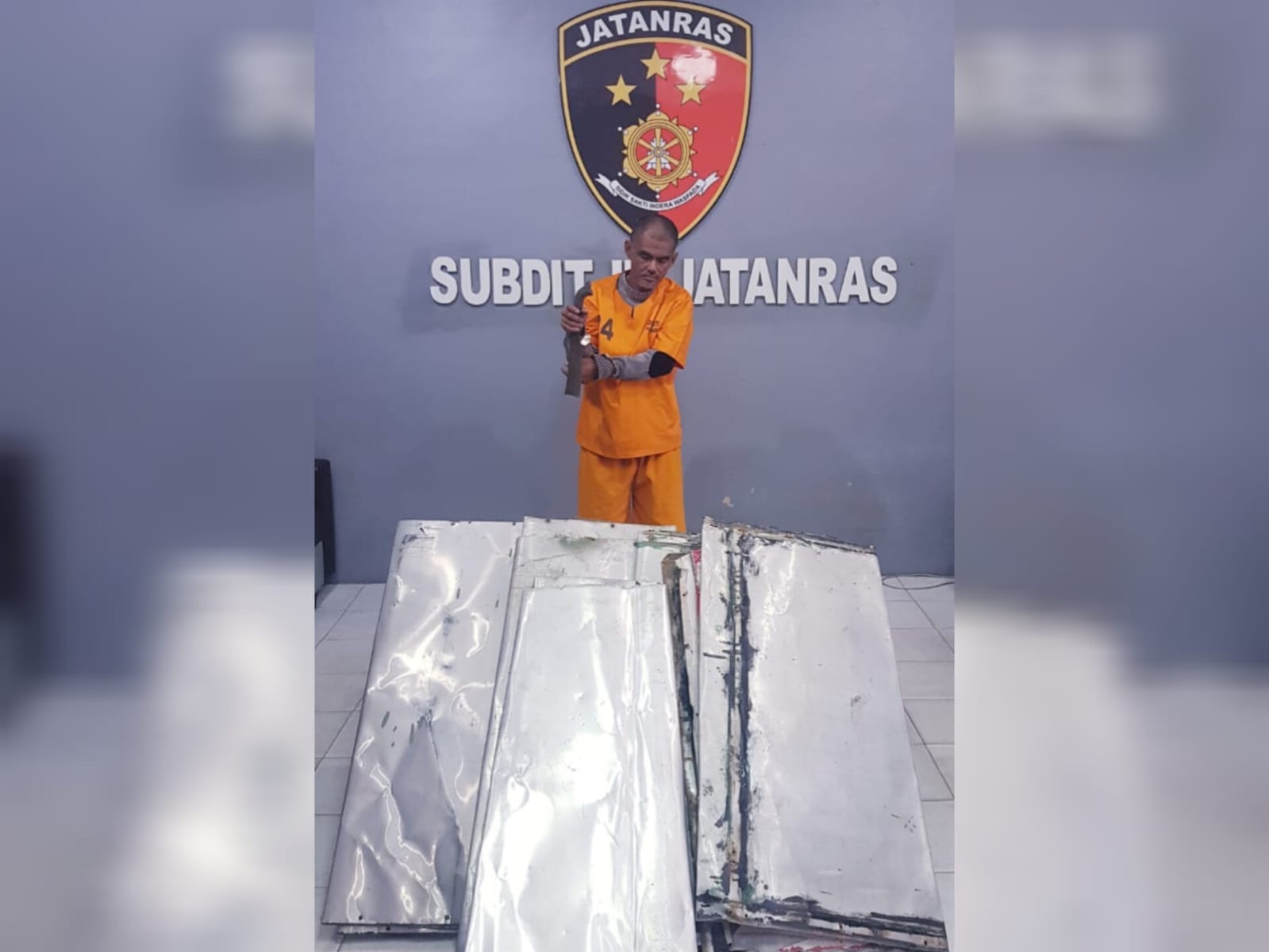 Nekat Curi Plat Aluminium Baleho, Pria Paruh Baya Di Pangkalpinang Diringkus Tim Jatanras Polda Babel