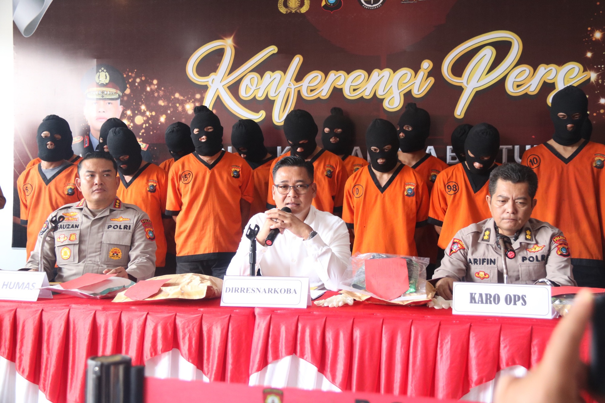 Konferensi Pers Narkoba : Polda Babel Dan Jajaran Berhasil Tangkap 79 Pelaku Selama Januari Dan Ops Antik Menumbing 2025